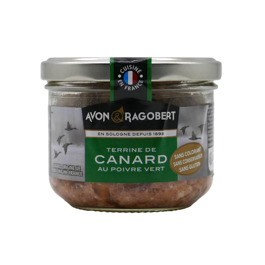 Terrine Canard au Poivre Vert AVON ET RAGOBERT le bocal de 180 g