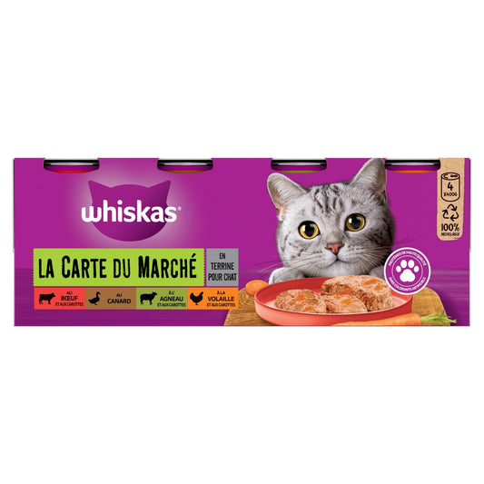 Pâtée pour Chat la Carte du Marché en Terrine WHISKAS