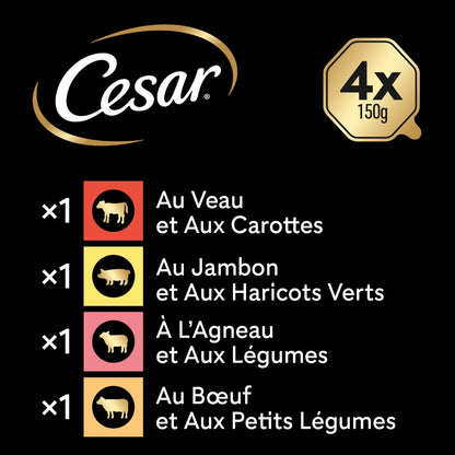 CESAR Adult Dog Food with Veal, Ham, Lamb &amp; Beef