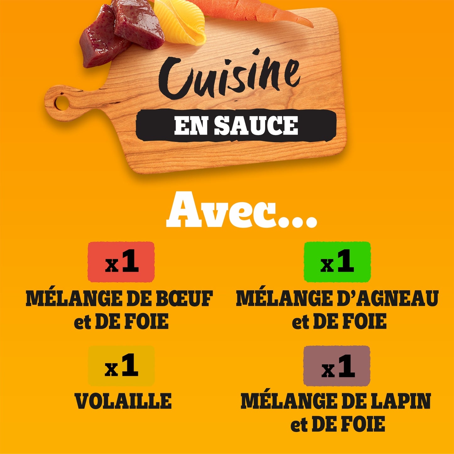 Pâtée pour Chien Adulte Boeuf Agneau Lapin Volaille Sauce PEDIGREE