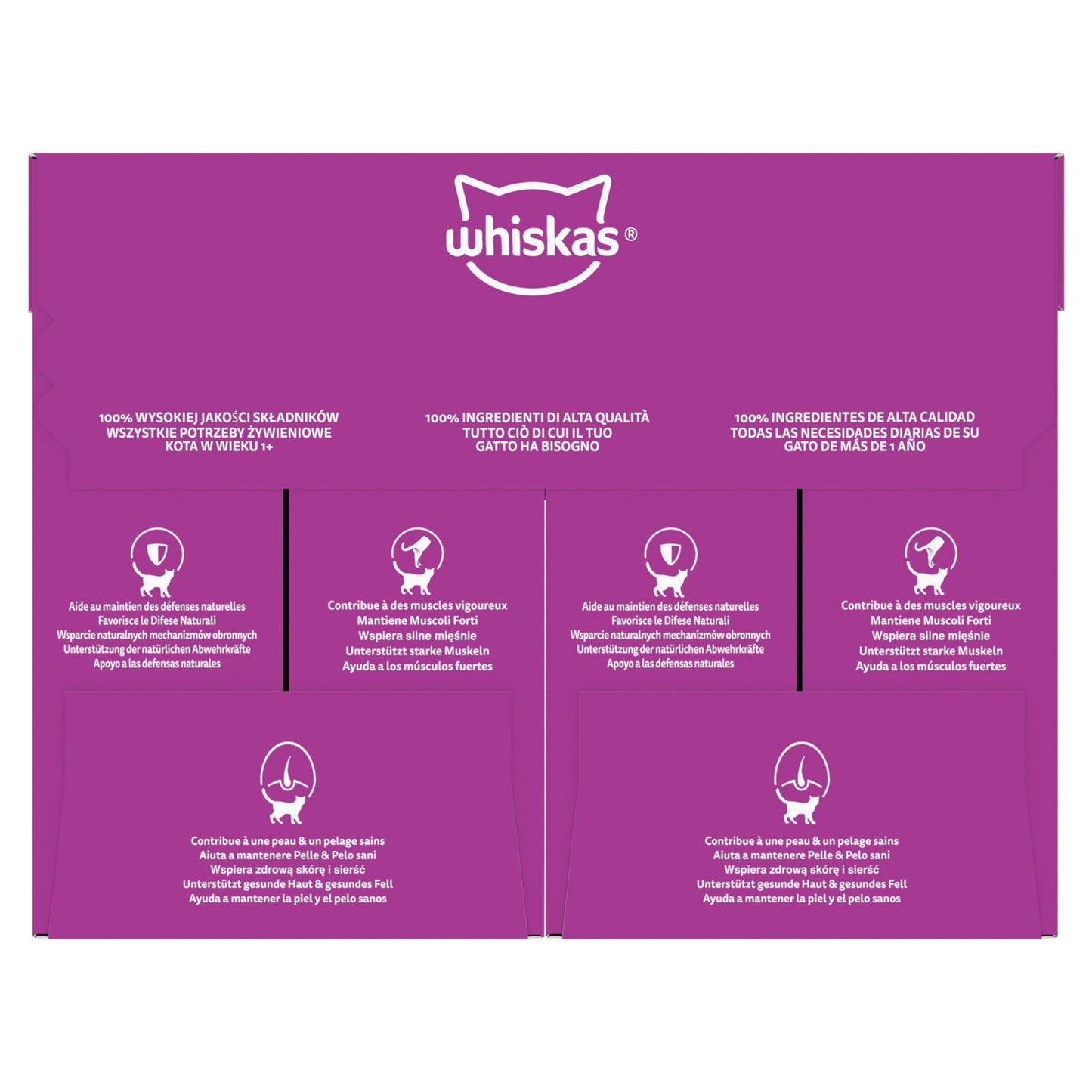 WHISKAS Adult Cat Food in Sauce with Beef, Chicken, Lamb &amp; Poultry