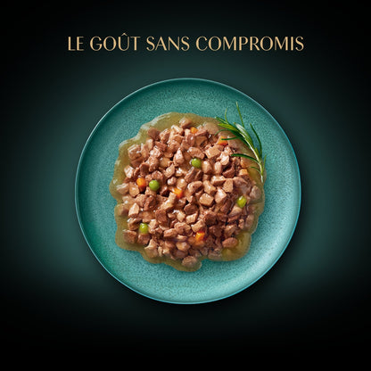 Pâtée pour Chat Adulte en Sauce Lapin Légumes Truite Herbes Poulet Dinde SHEBA