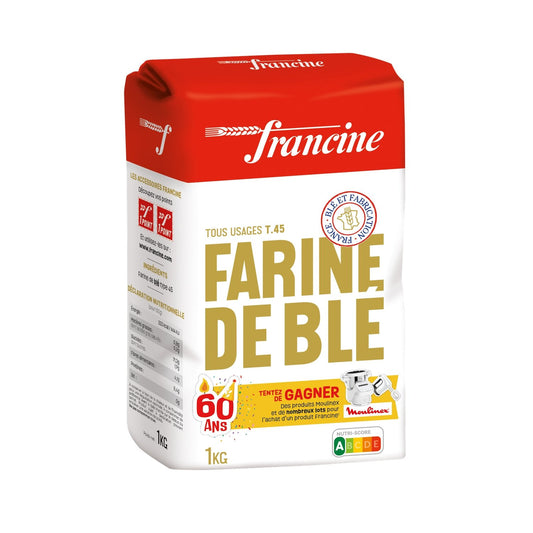 Farine de Blé T45 FRANCINE le paquet de 1 kg
