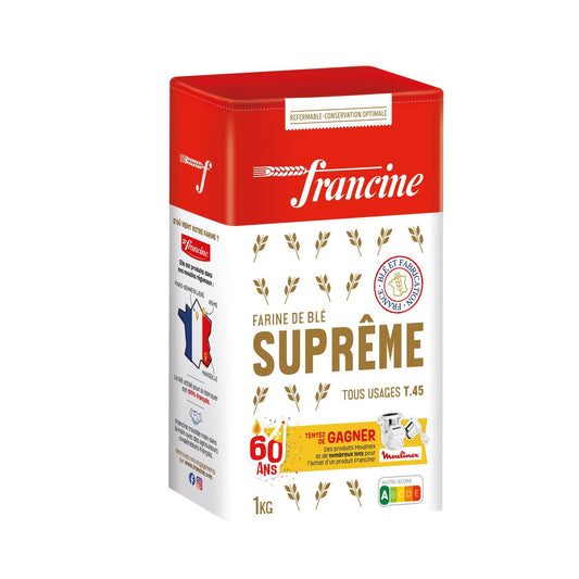 Farine de Blé T45 FRANCINE la boite de 1 kg