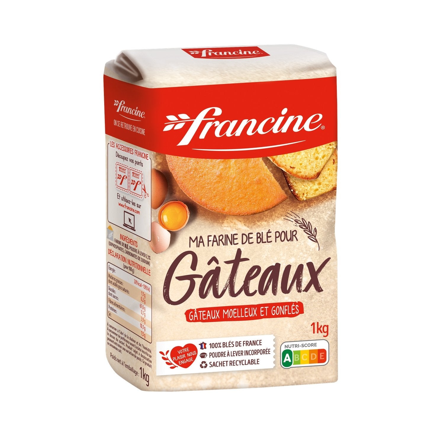 Farine de Blé pour Gâteaux FRANCINE le paquet de 1 kg