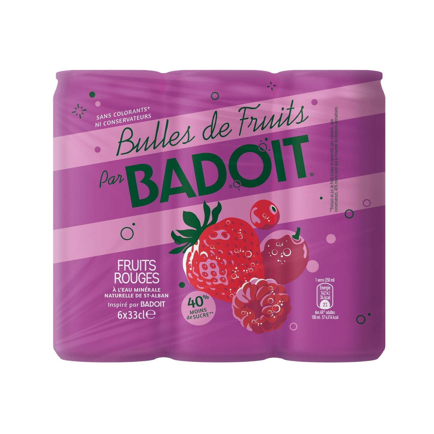 Eau Gazeuse Aromatisée Fruits Rouges BADOIT