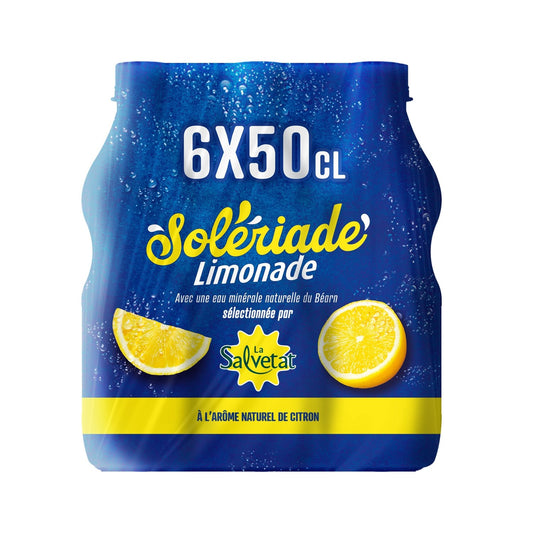 Limonade à l'Arôme Naturel de Citron Solériade SALVETAT le pack de 6 bouteilles de 50cL