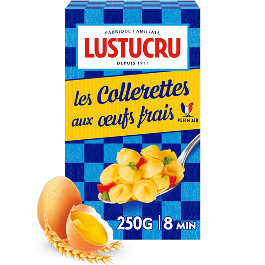 Pâtes Collerettes aux Œufs Frais LUSTUCRU la boite de 250 g