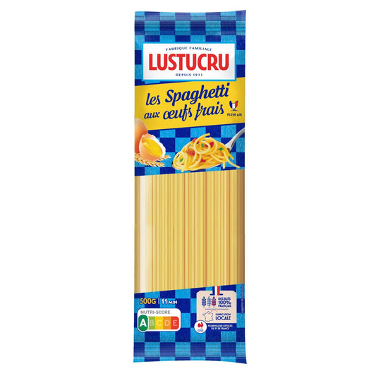 Pâtes Spaghetti Oeufs LUSTUCRU le paquet de 500g