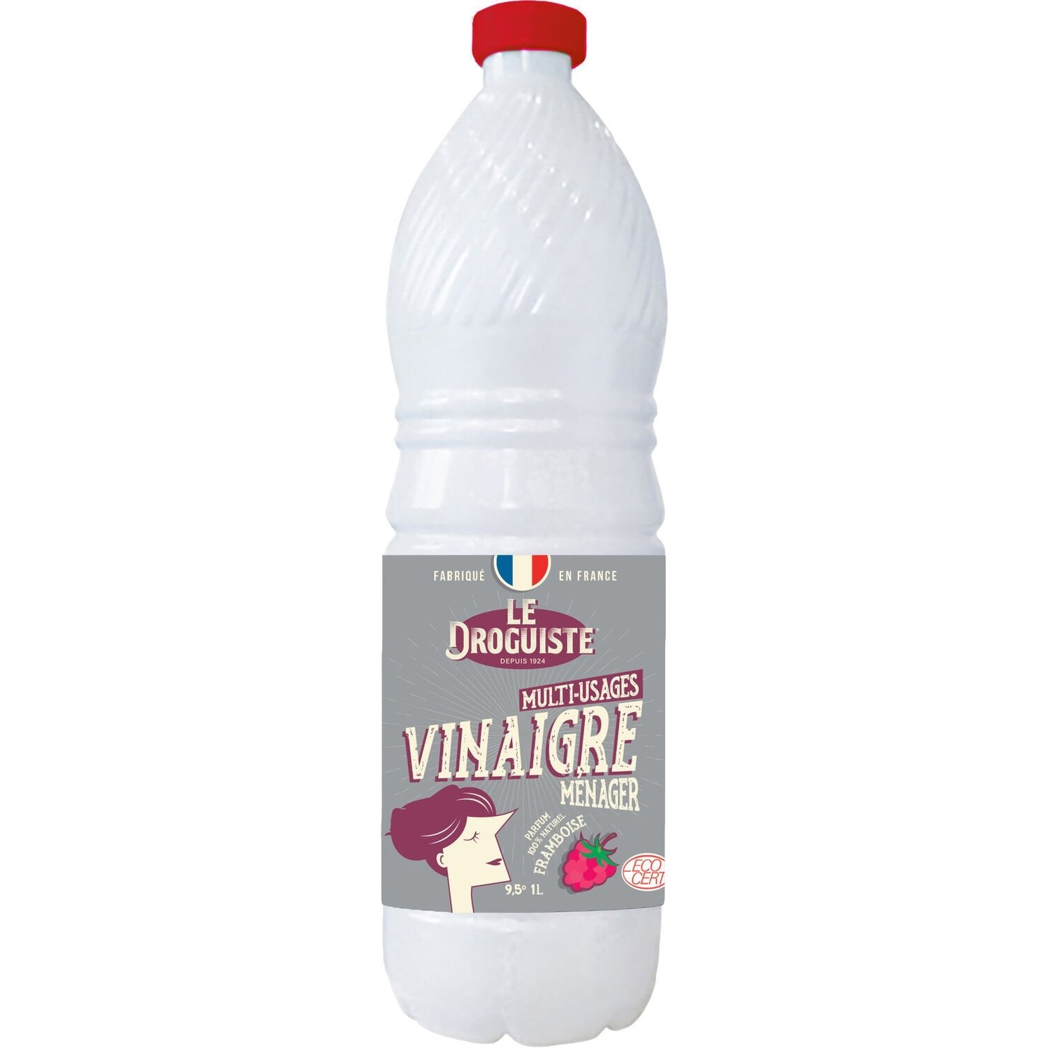 Vinaigre Ménager Multi-Usage Framboise LE DROGUISTE la bouteille d'1L