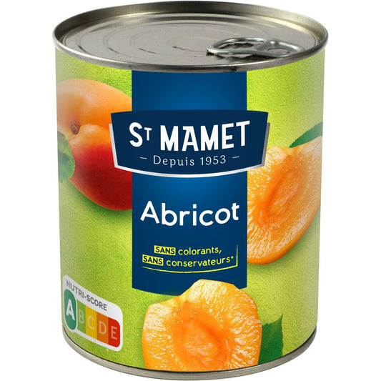 Fruits au Sirop Abricots Entiers ST MAMET la boite de 480g net égoutté