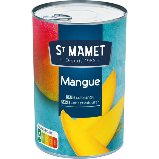 Fruits au Sirop Mangue en Tranches ST MAMET la boite de 235 g net égoutté