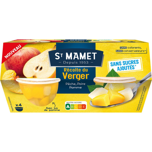 Fruits au Sirop Cocktail Verger ST MAMET les 4 pots de 113g