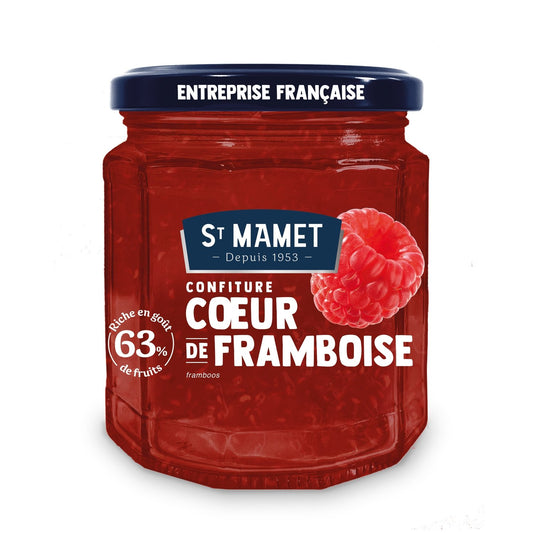 Confiture Cœur de Framboise SAINT MAMET le pot de 310g