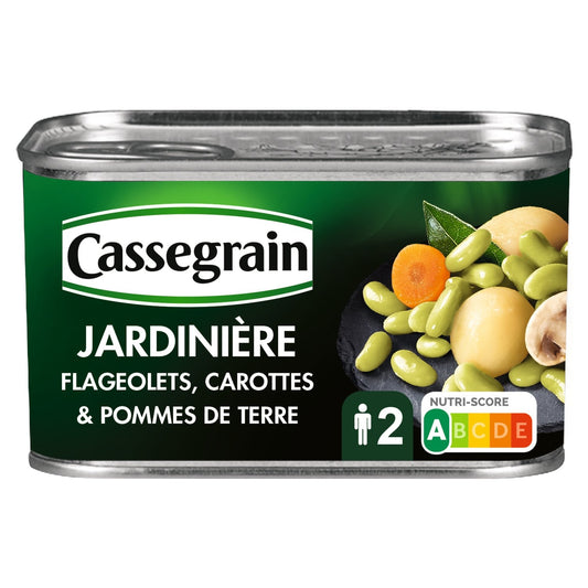 Jardinière de Flageolets, Carottes et Pommes de Terre CASSEGRAIN la boîte de 265g