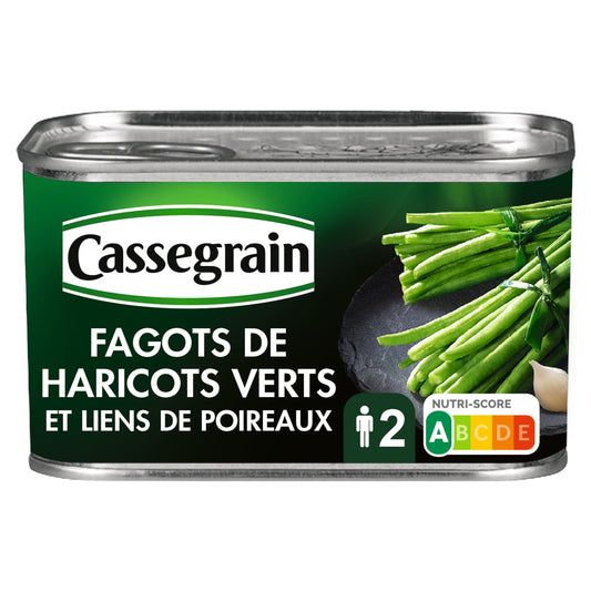 Fagots haricot vert et liens de poireaux CASSEGRAIN 