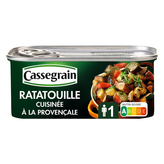 Ratatouille Cuisinée à la Provençale CASSEGRAIN la boîte de 185g