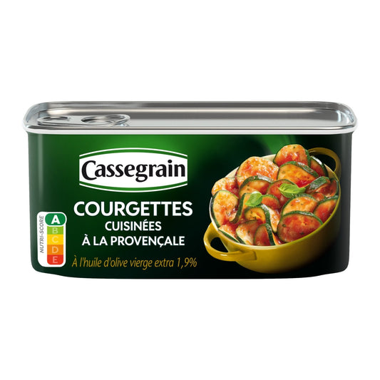Courgettes Cuisinées à la Provençale CASSEGRAIN la boîte de 185g