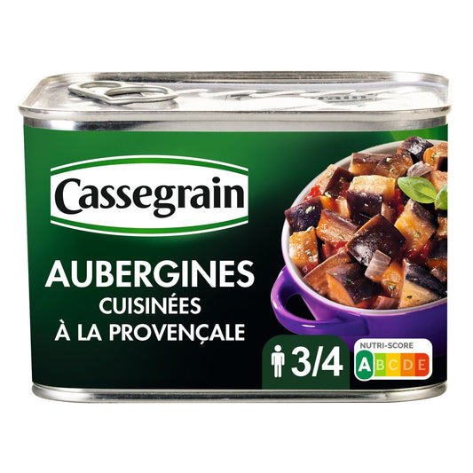 Aubergines Cuisinées à la Provençale CASSEGRAIN la boîte de 660g
