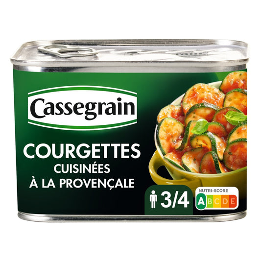Courgettes Cuisinées à la Provençale CASSEGRAIN la boîte de 660g