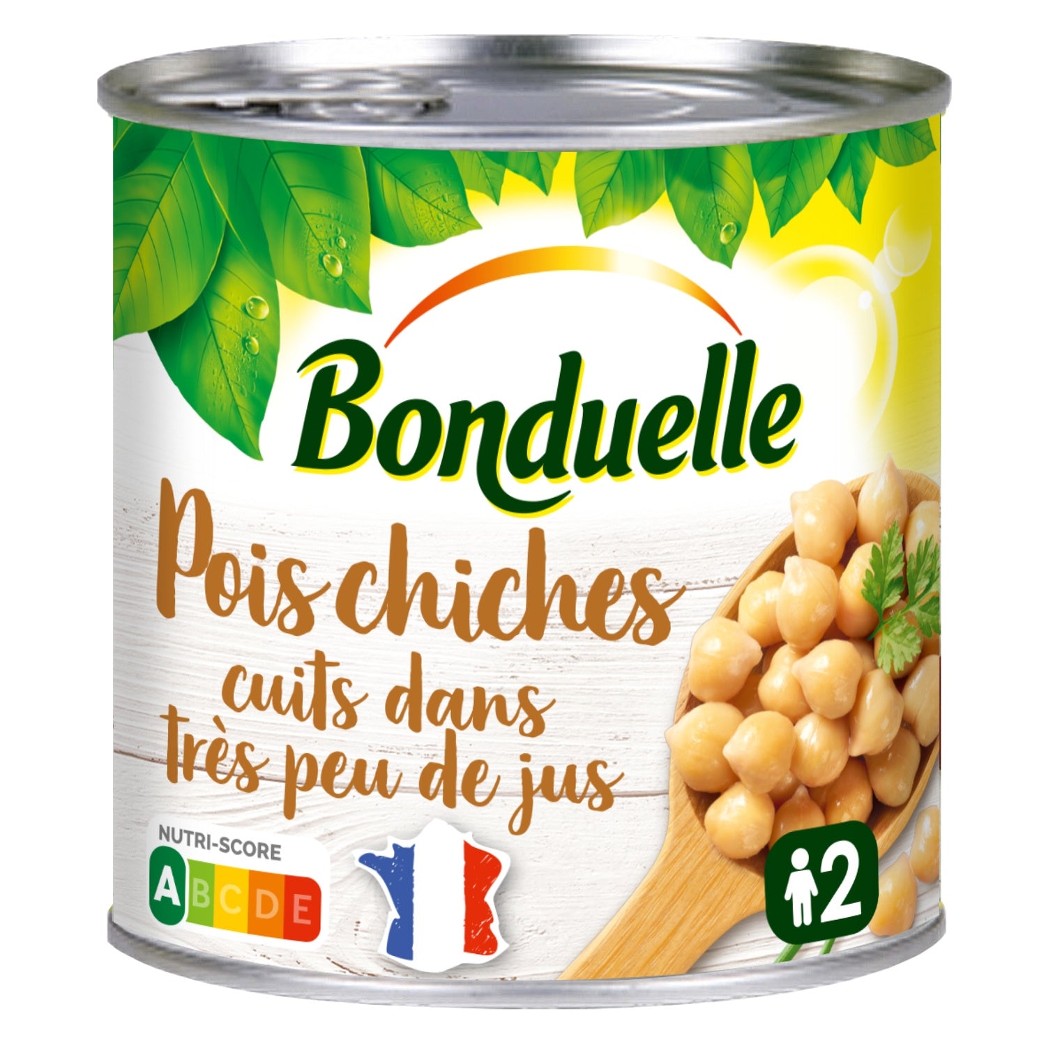 Pois chiches cuits dans très peu de jus BONDUELLE 