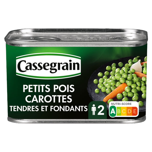 CASSEGRAIN Tender and Melting Peas and Carrots