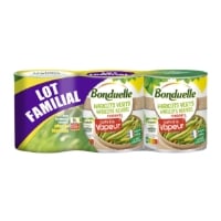 Haricot Vert & Beurre Cuits à la Vapeur BONDUELLE le lot de 3 boites de 440g
