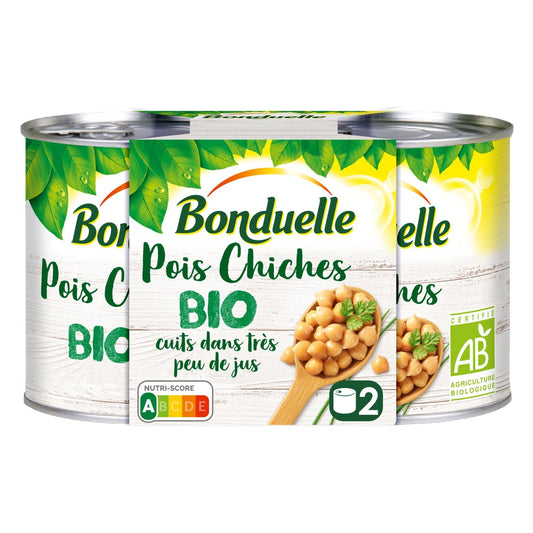 Organic Chickpeas Cooked in Very Little Juice BONDUELLE