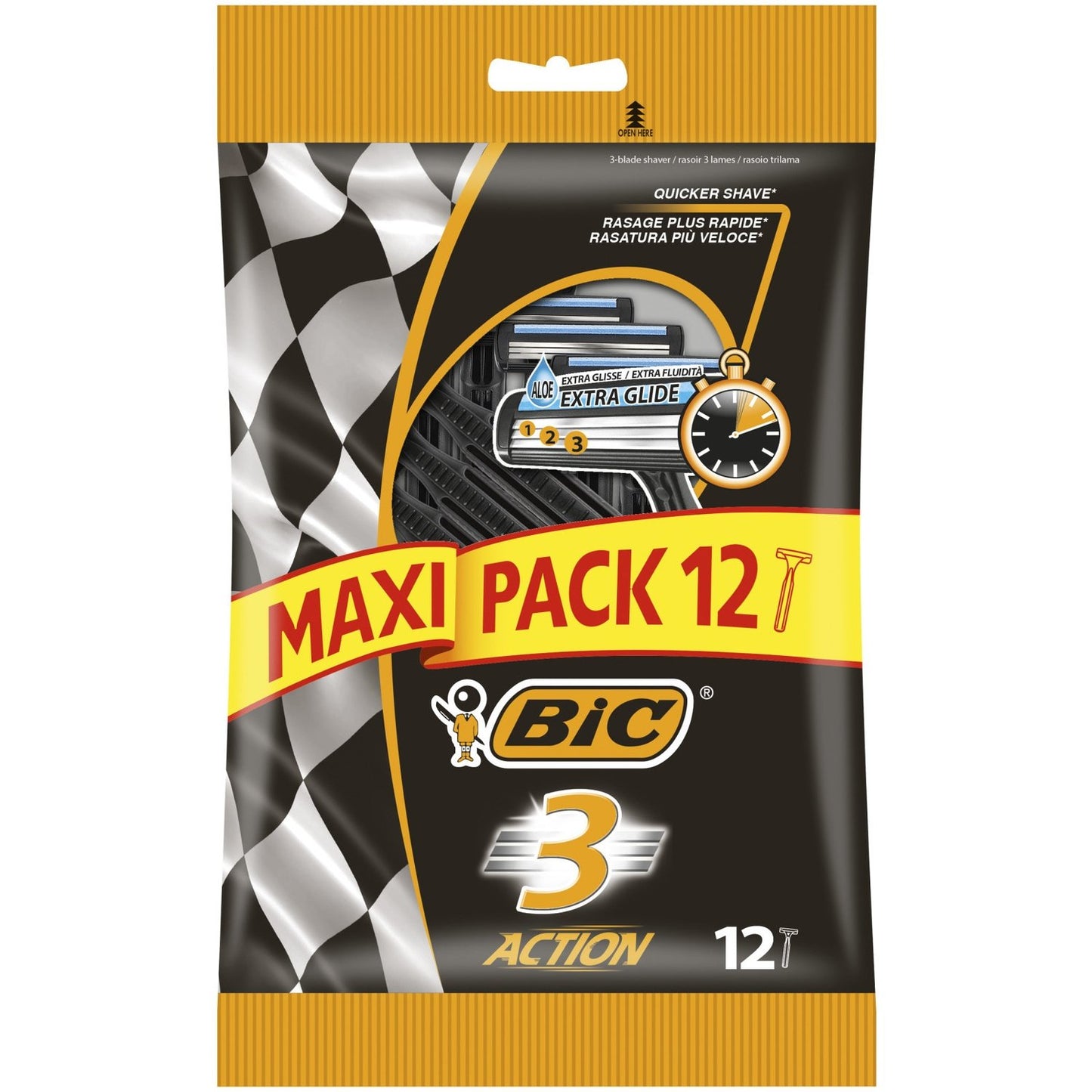 BIC 3 Action Disposable Razors