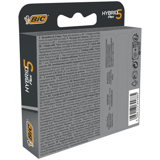 BIC Men's Razor Refills with 5 Nanotech Moving Blades with Titanium Coating