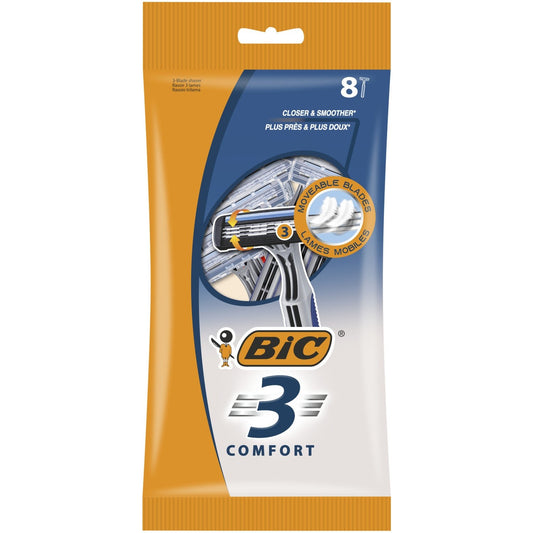 Rasoir 3 Lames pour Homme Comfort BIC le sachet de 8 rasoirs