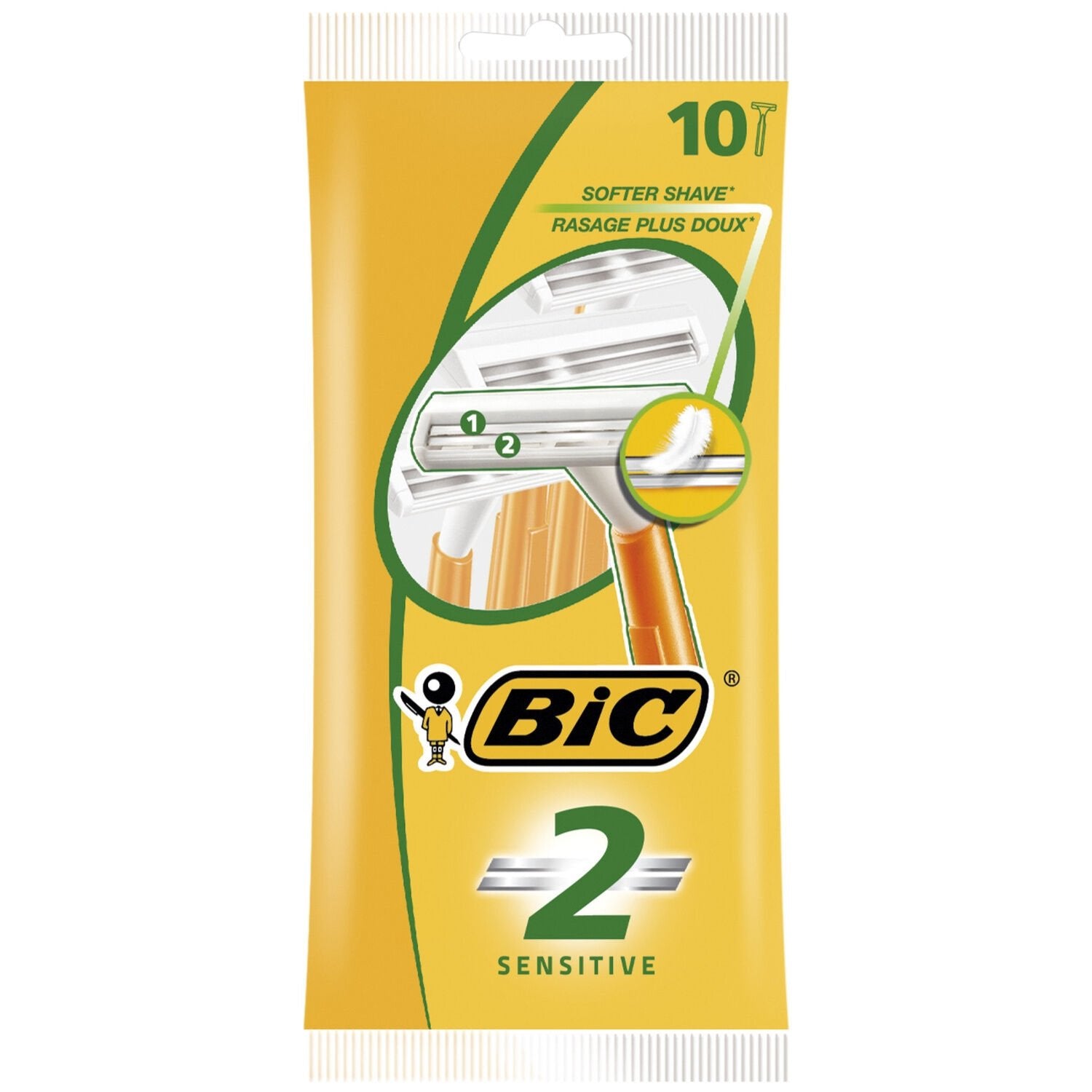 Rasoirs Jetables Peau Sensible pour Homme BIC le paquet de 10