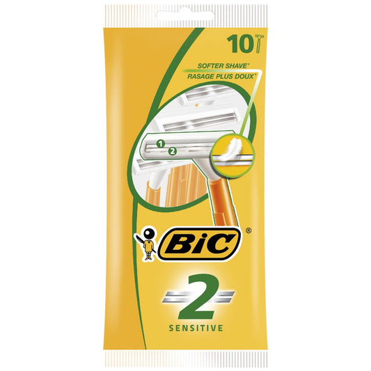 Rasoirs Jetables Peau Sensible pour Homme BIC le paquet de 10