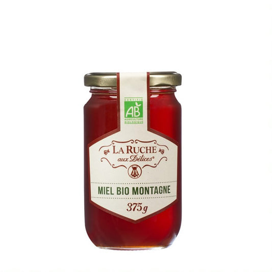 Miel de Montagne Bio LA RUCHE AUX DELICES le pot de 375g