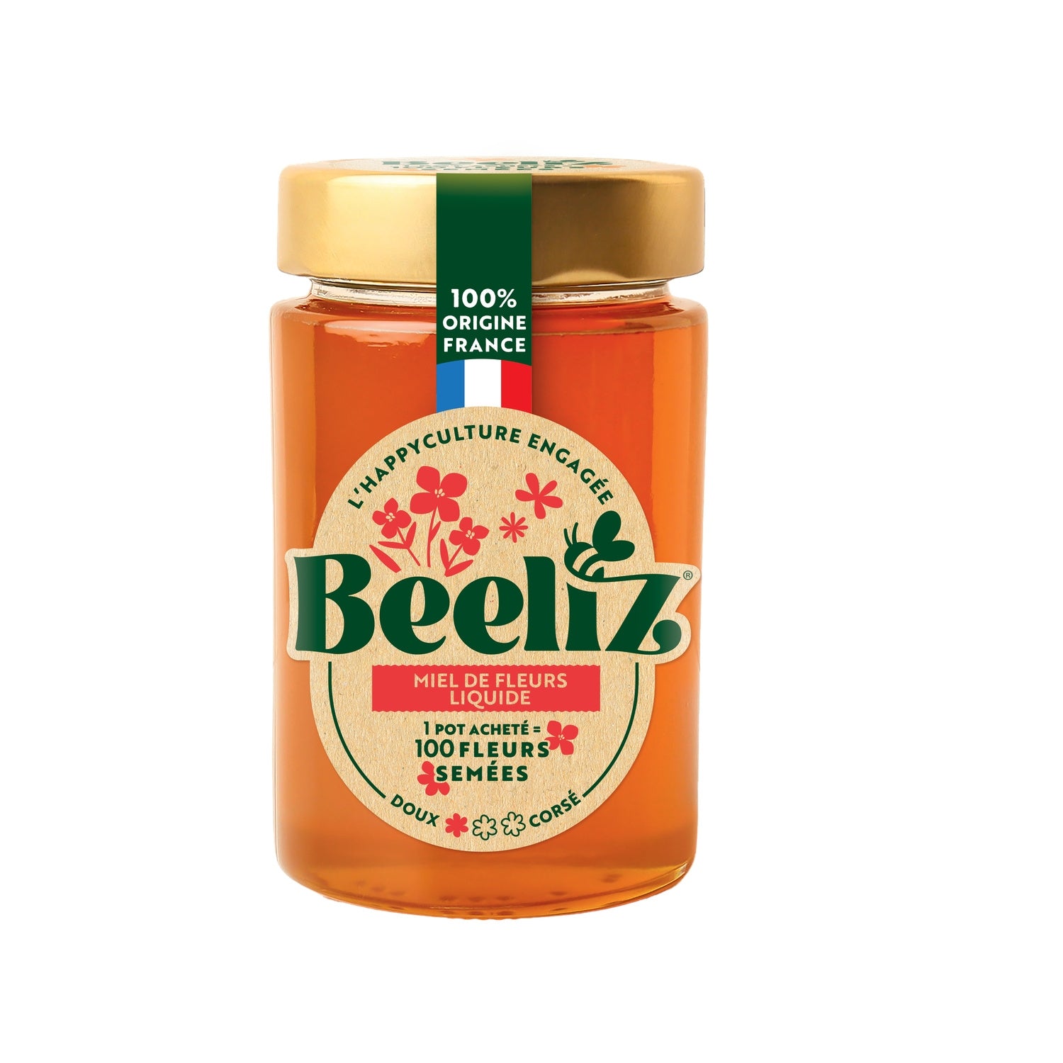 Miel de Fleurs Liquide Doux de France BEELIZ 