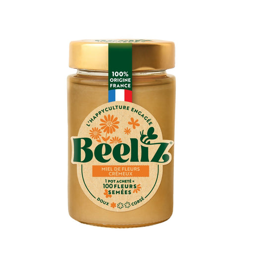 Miel de Fleurs Crémeux de France BEELIZ le pot de 250g