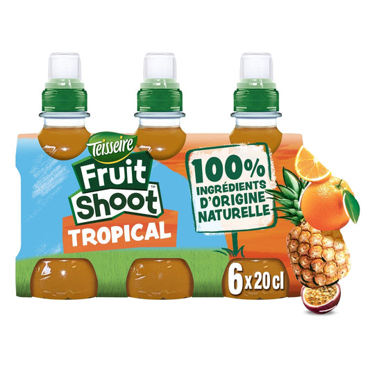 Boisson Fruit Shoot Tropical TEISSEIRE le pack de 6 bouteilles de 20cL