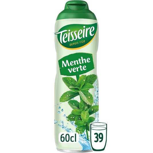 Sirop Menthe Verte TEISSEIRE la bouteille 60cL