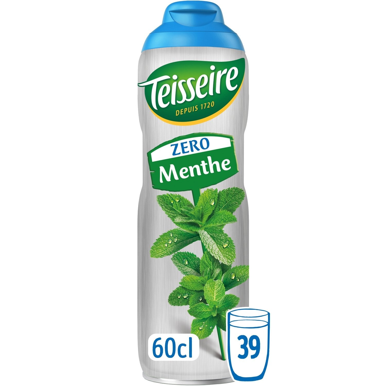 Sirop Menthe Zéro Sucres TEISSEIRE la bouteille 60cL