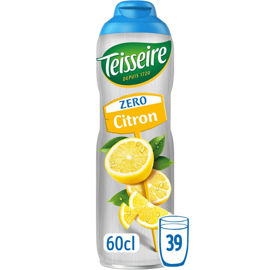Sirop Citron Zéro Sucres TEISSEIRE la bouteille de 60cL