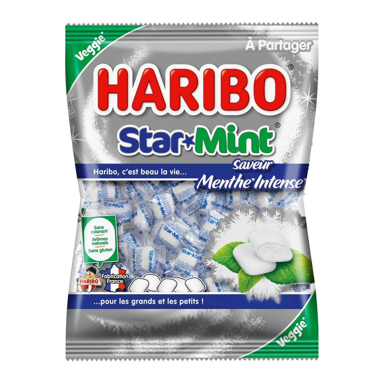 Bonbons Star Mint Menthe Intense HARIBO le paquet de 200g