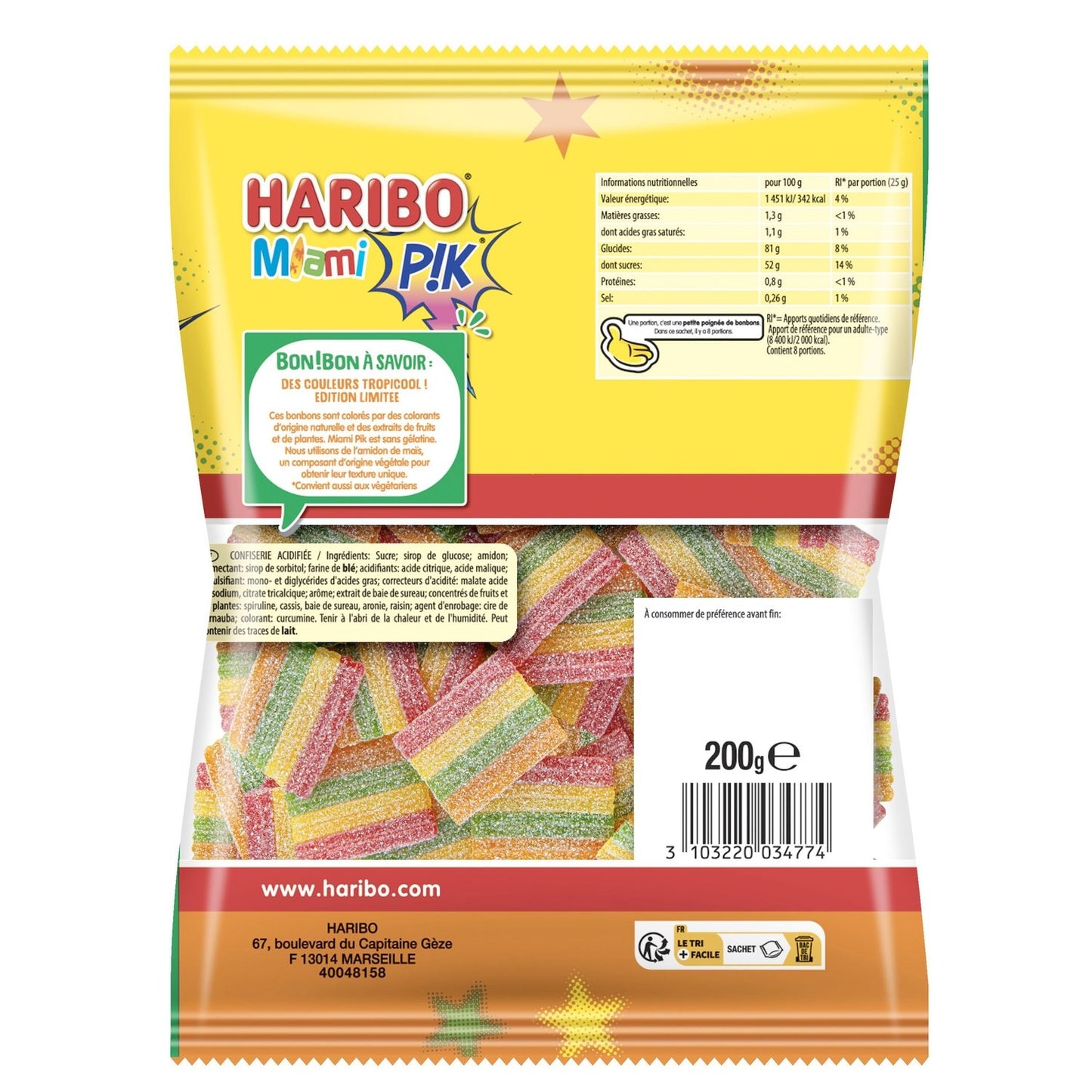 HARIBO Miami Pik Bonbons