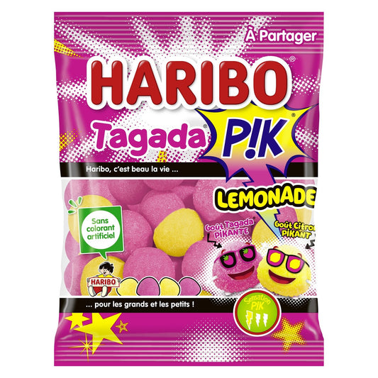 Bonbons Tagada Pik Lemonade HARIBO le paquet de 180g
