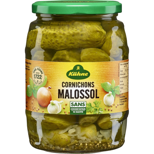 Cornichons KUHNE le pot de 535g