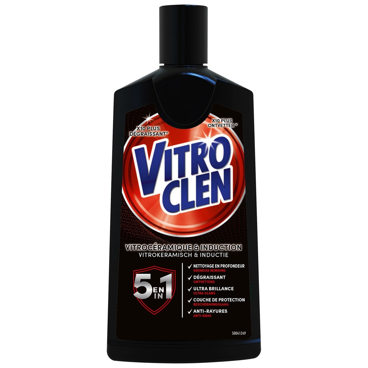 Nettoyant Crème Plaques Vitrocéramique et Induction Dégraissant Ultra Brillance VITROCLEN le flacon de 200mL