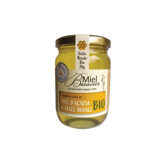 Miel d'Acacia et Gelée Royale Bio MIEL BESACIER le pot de 250g