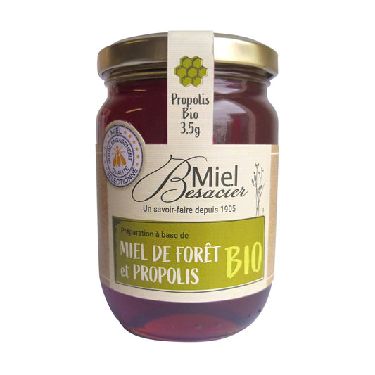 Miel Bio de Forêt et Propolis MIEL BESACIER le pot de 250g