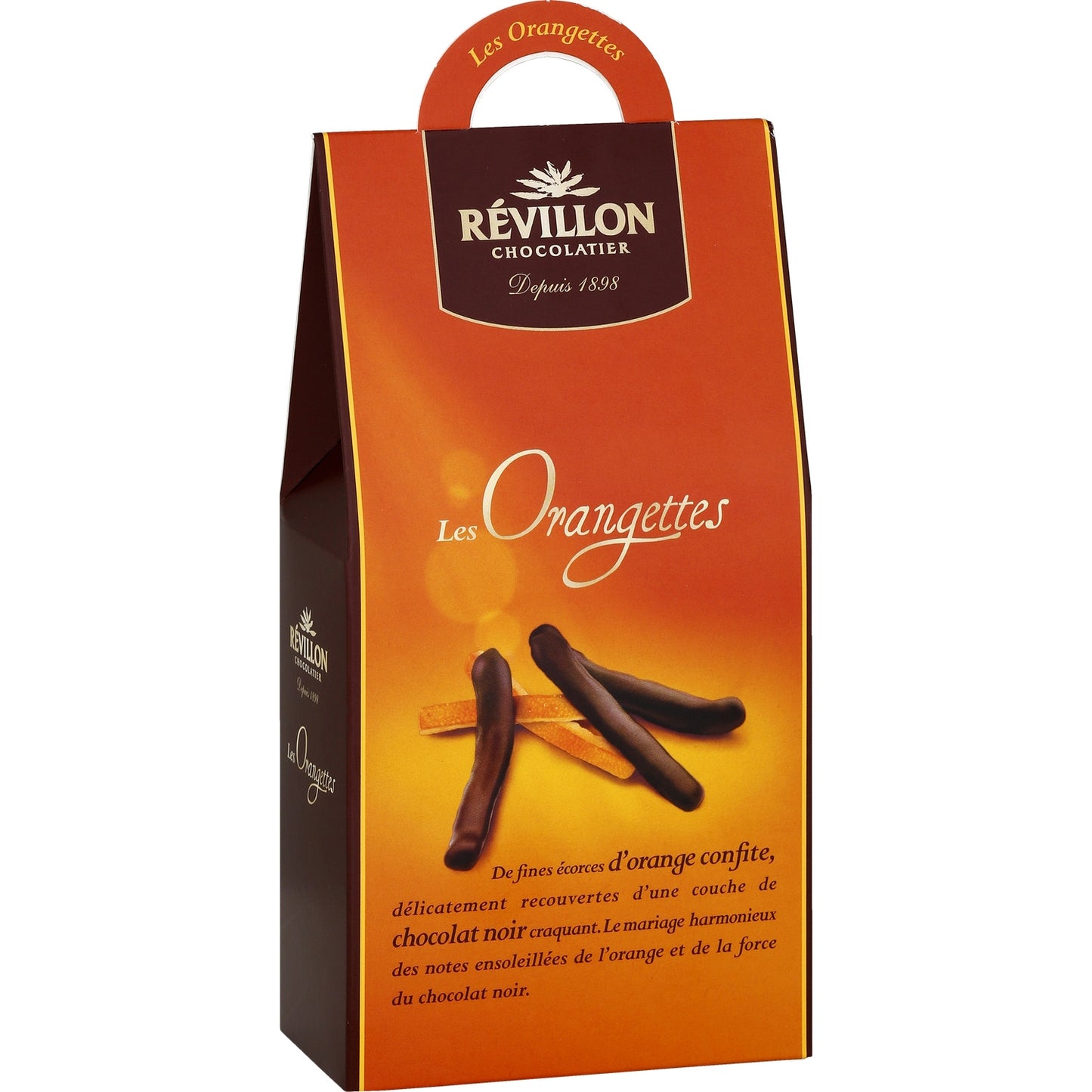 Chocolat Noir de Fines Écoces d'Oranges Confites REVILLON CHOCOLATIER