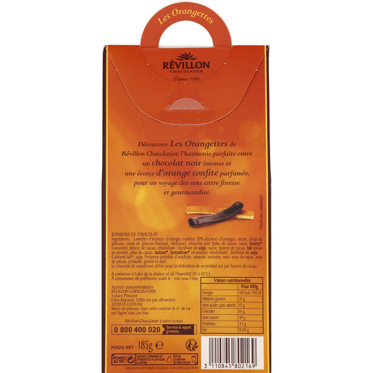 Chocolat Noir de Fines Écoces d'Oranges Confites REVILLON CHOCOLATIER