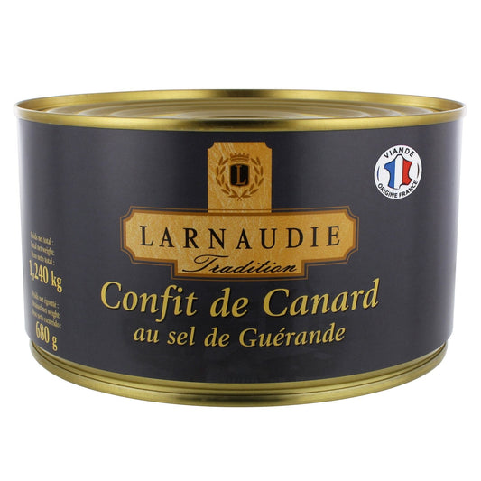 Confit de Canard au Sel de Guérande JEAN LARNAUDIE la boite de 1,240Kg